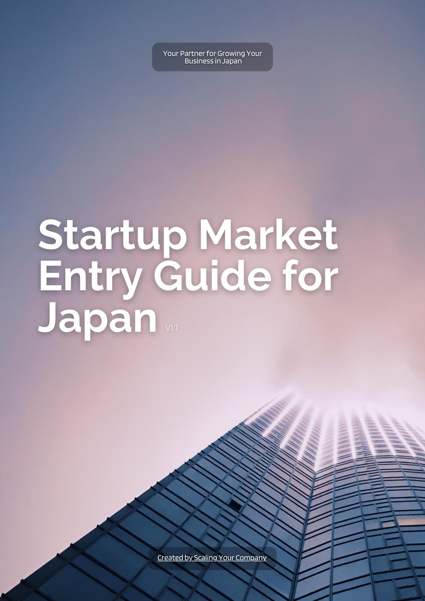 How to Scale a Business in Japan ebook mockup on a blue background